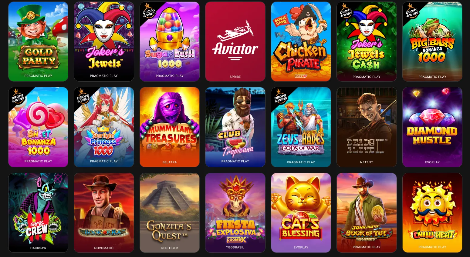 Casino 1win: juegos disponibles